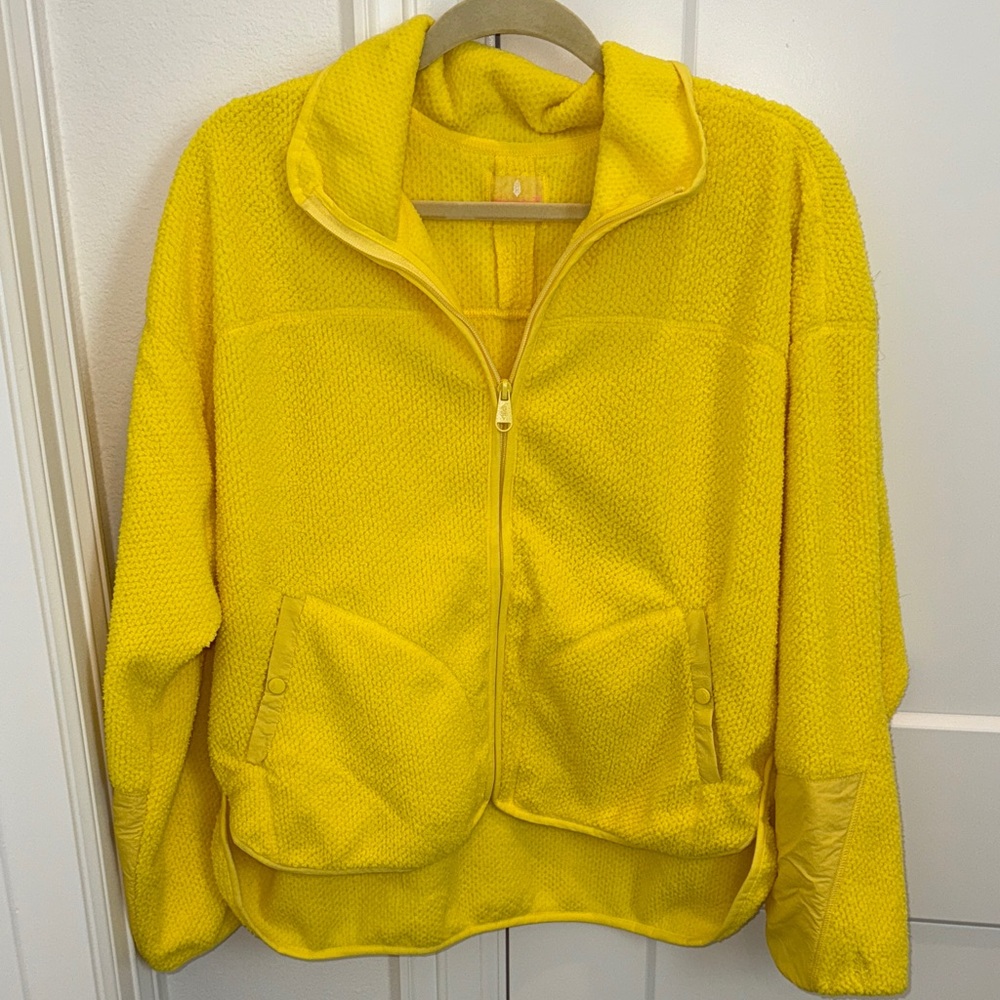 FP Movement by Free People Sunny Yellow Teddy Jacket